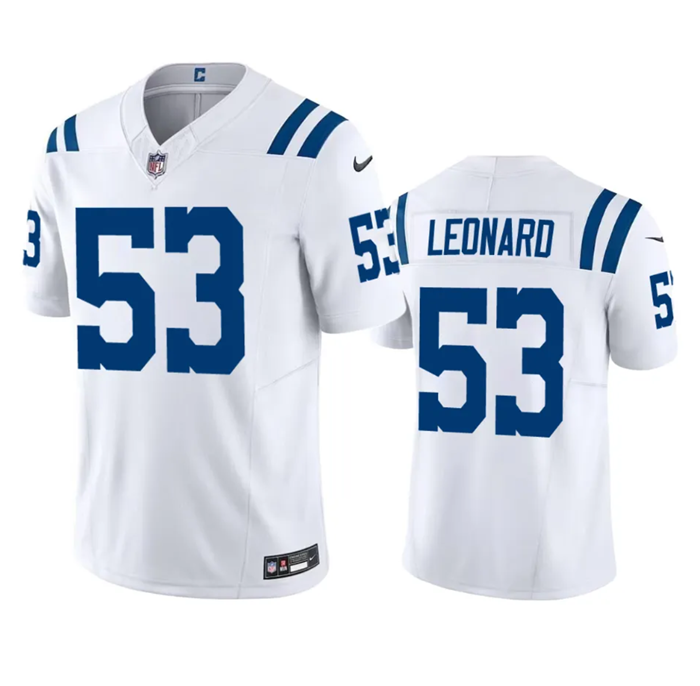 Indianapolis Colts #53 Shaquille Leonard White 2023 F.U.S.E Vapor Untouchable Stitched Football Jersey